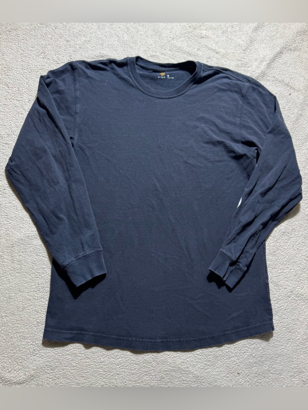 Carhartt Shirt Mens Medium Black Long Sleeve Crew Neck Workwear Casual Tee Logo